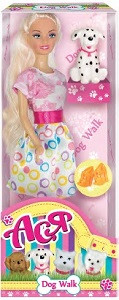 Кукла Ася "Прогулка со щенком" вариант 2 ToysLab (Ася) 35058
