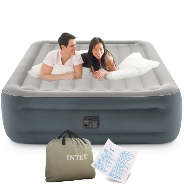 Надувная кровать Essential Rest насос 220V, 152х203х46 см Intex 64126 Надувная кровать Essential Rest насос 220V, 152х203х46 см Intex 64126