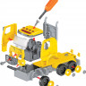 Грузовик-конструктор с подъемным краном, фрикц., свет, звук, 1:12 Funky toys FT61110