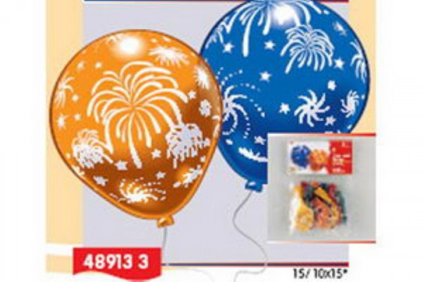 8 шариков с рисунком "Салют" Everts 489133FN Уценка